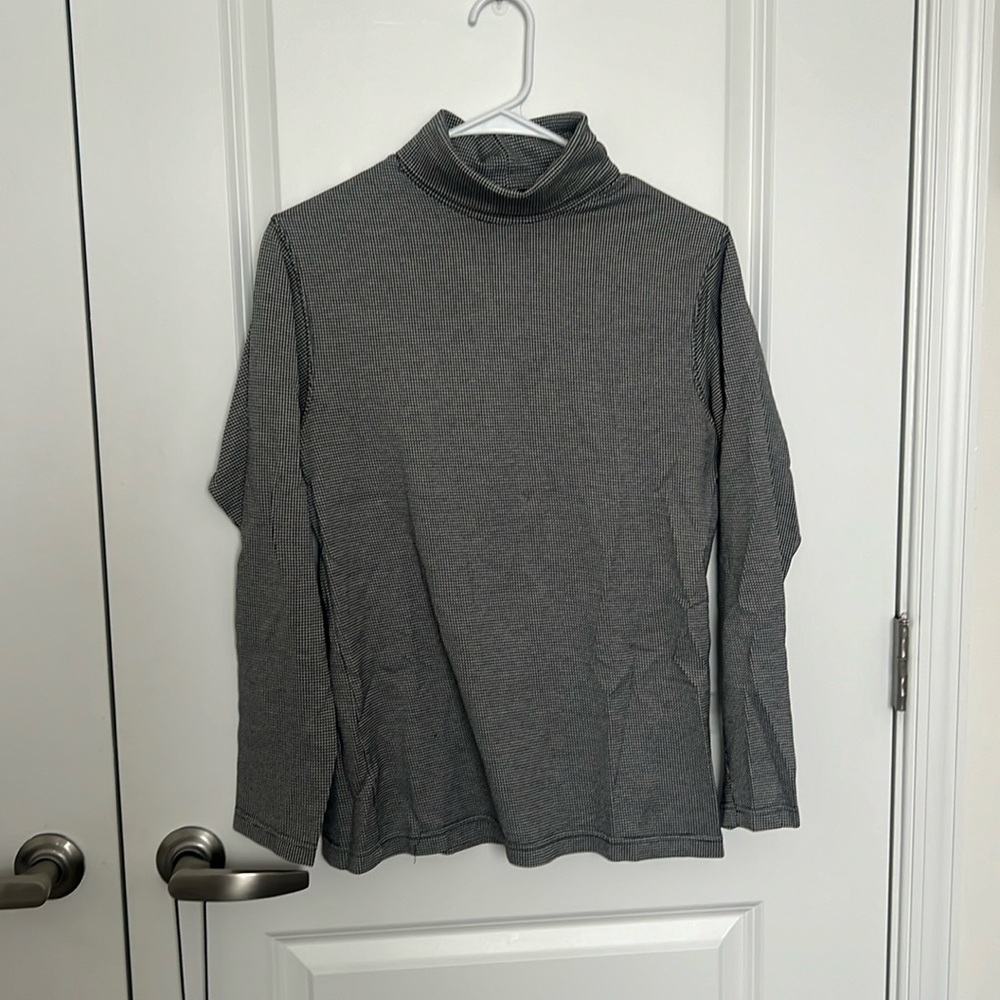 Black and white turtle neck